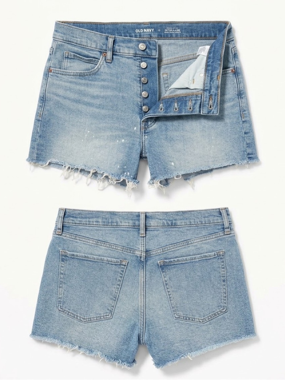 Old Navy Light Blue Denim Button-Fly Cutoff Shorts